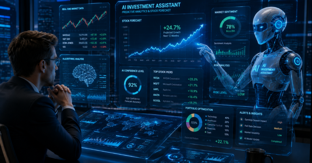 AI generating stock forecasts.