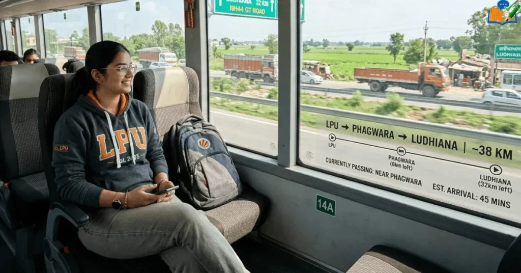 Bus journey between LPU and Ludhiana