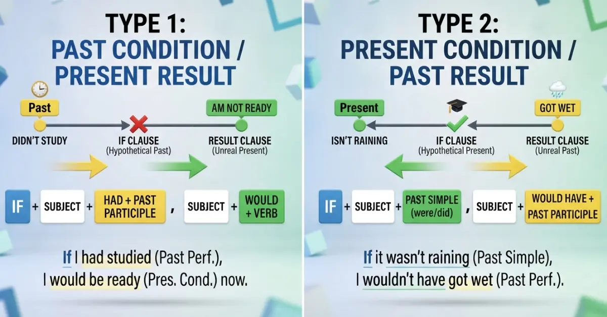 Comparison of mixed conditional sentence patterns.
