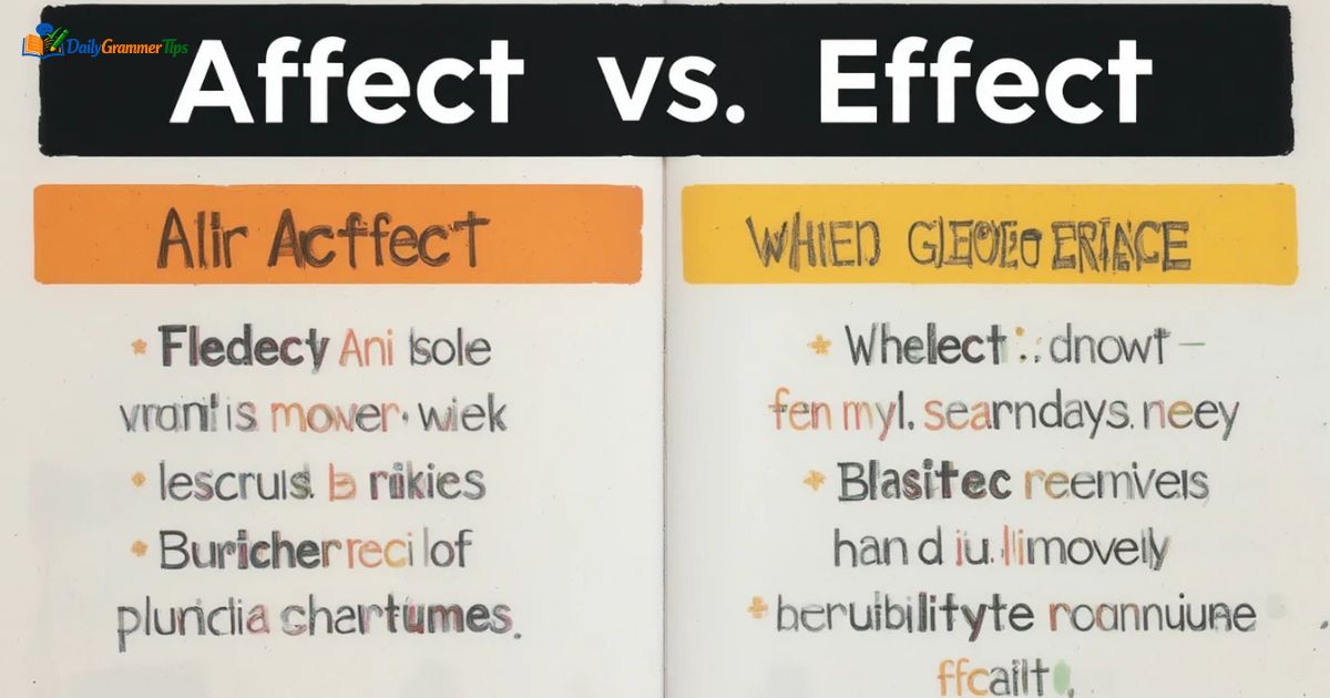 Affect vs Effect