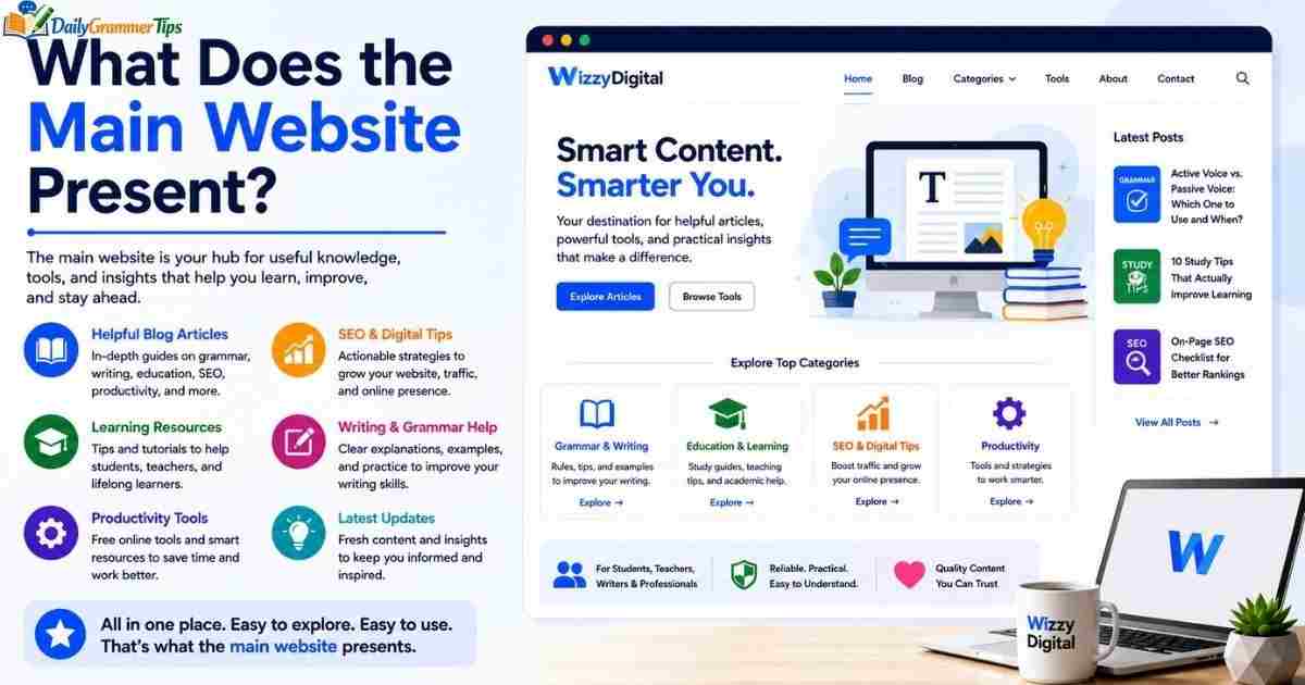 what-does-the-main-website-present