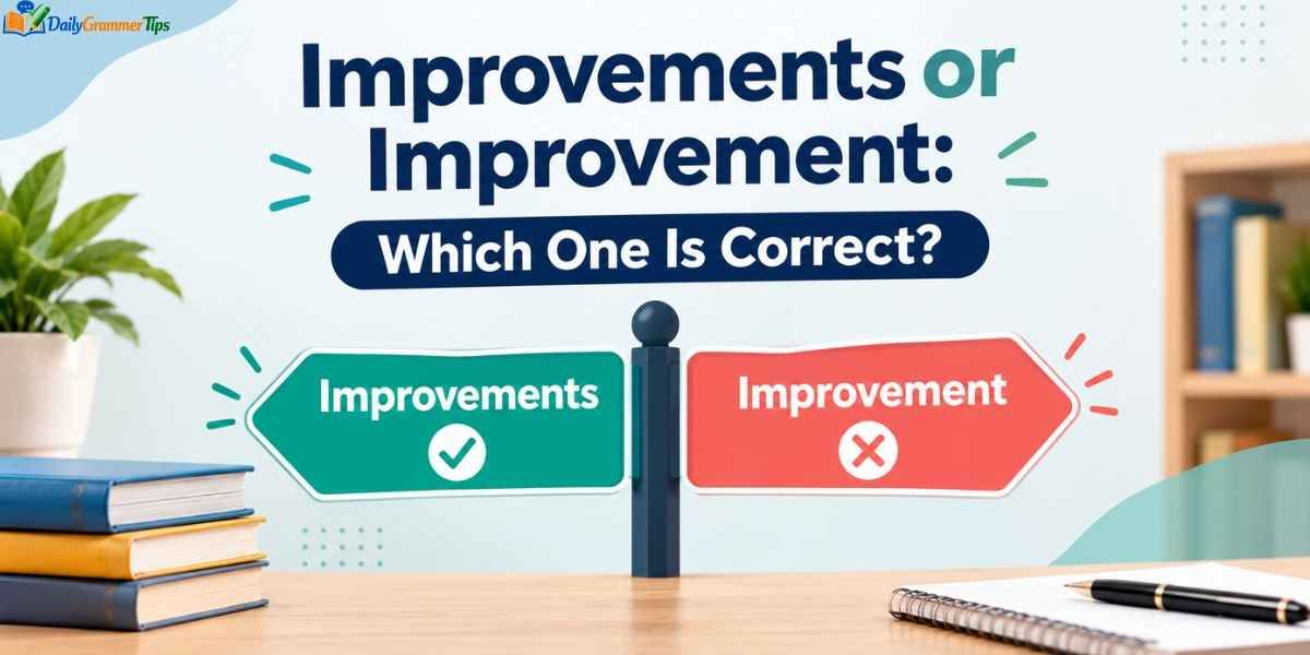 improvements-or-improvement-which-one-is-correct
